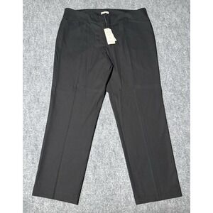 Eileen Fisher Women Plus Black Straight Trouser Pant 1X Casual Dress Pant NWT